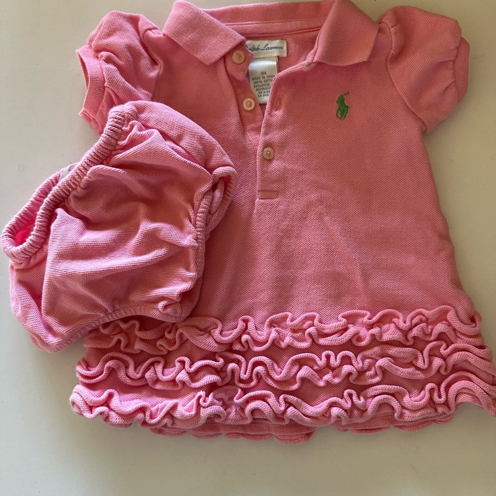 Ralph Lauren, cute pink dress and matching bloomers